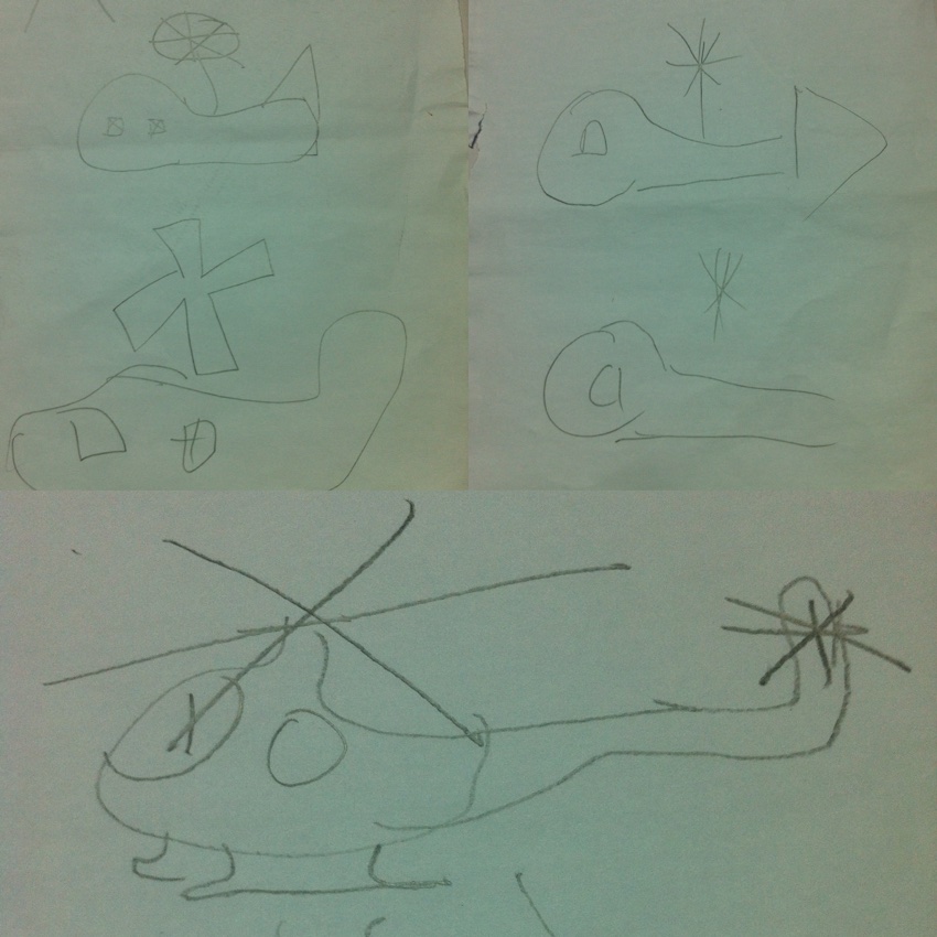 drawing relay helicopter