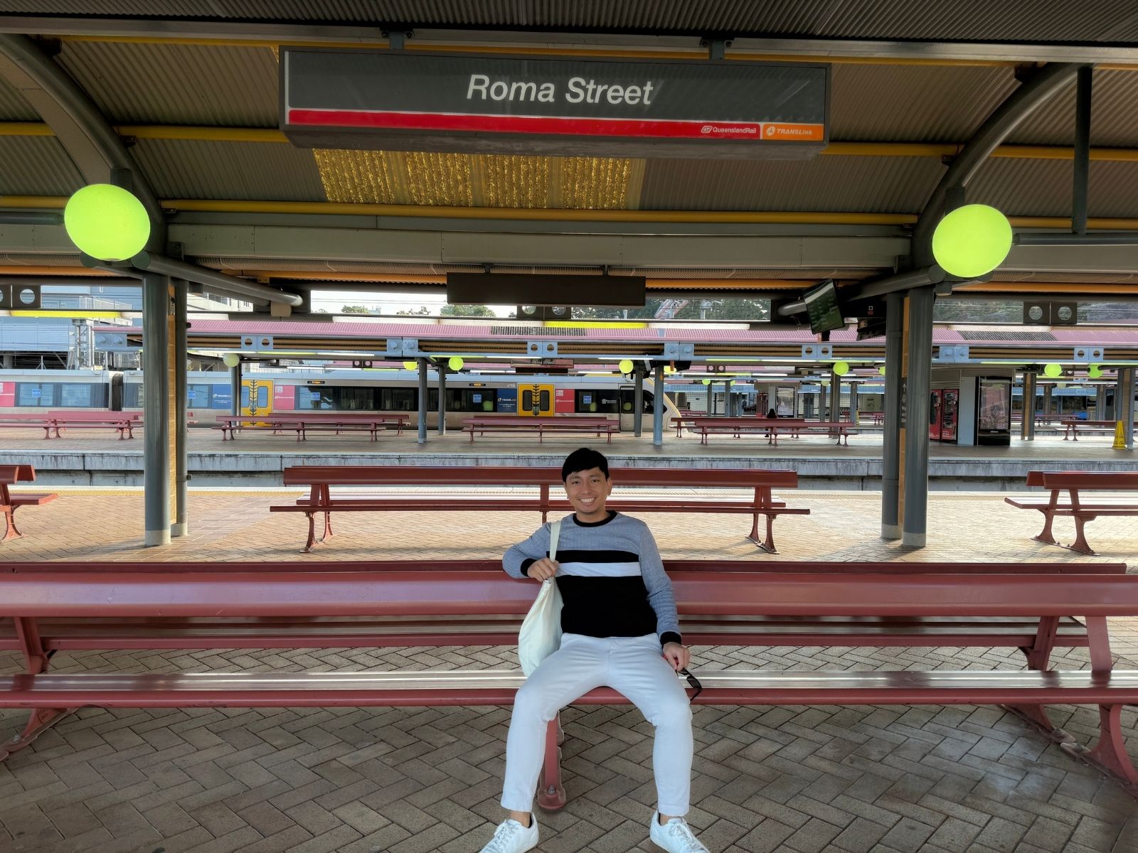 At Roma Street Station. Not gonna miss another photo opportunity